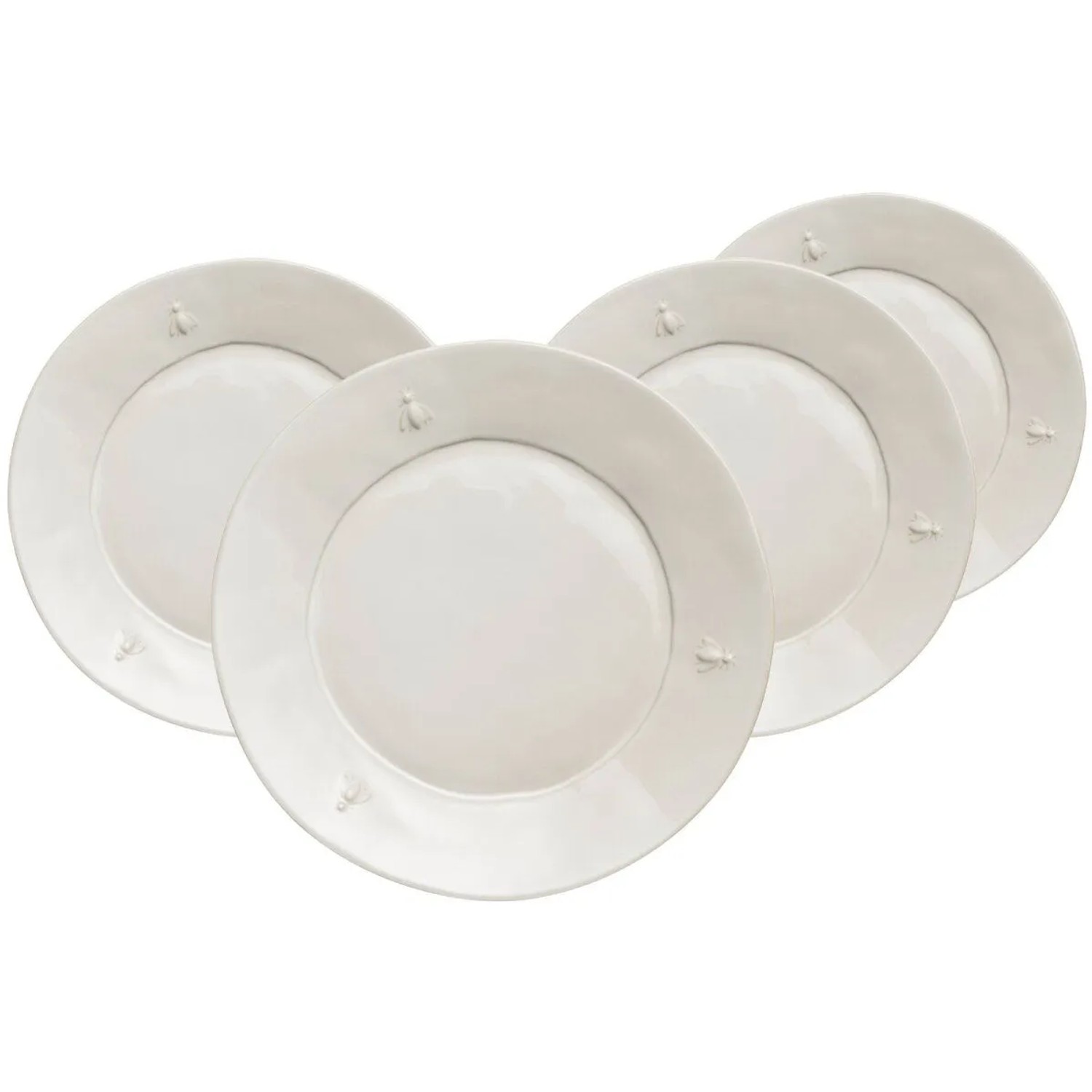 La Rochère Biene Abeille Speiseteller 27 cm 4er Set Ecru