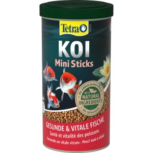 Tetra Pond Koi Sticks Mini 1 l: Hauptfutter für kleine Koi im Teich, für gesundes Wachstum und Vitalität.