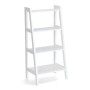 Weißes Zeller Standregal mit 4 MDF-Ablagen, 43x32x90 cm. Dekoratives Regal für Bad, Küche oder Wohnbereich.