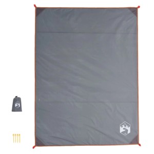 vidaXL Picknickdecke mit Heringen Grau und Orange 205x155 cm 4004202