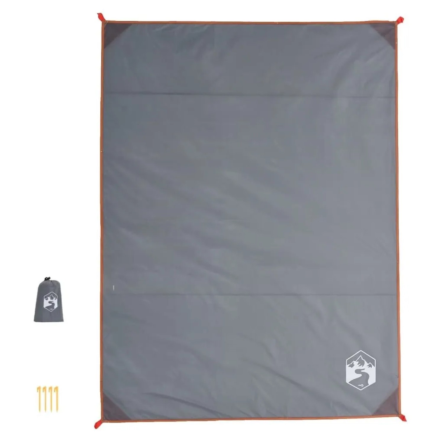 vidaXL Picknickdecke mit Heringen Grau und Orange 205x155 cm 4004202_3