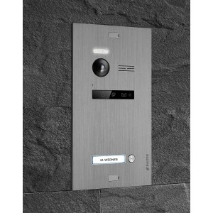 Balter EVO Video-Türsprechanlage für Einfamilienhaus mit 2x 7 Zoll Monitor Silber-Schwarz