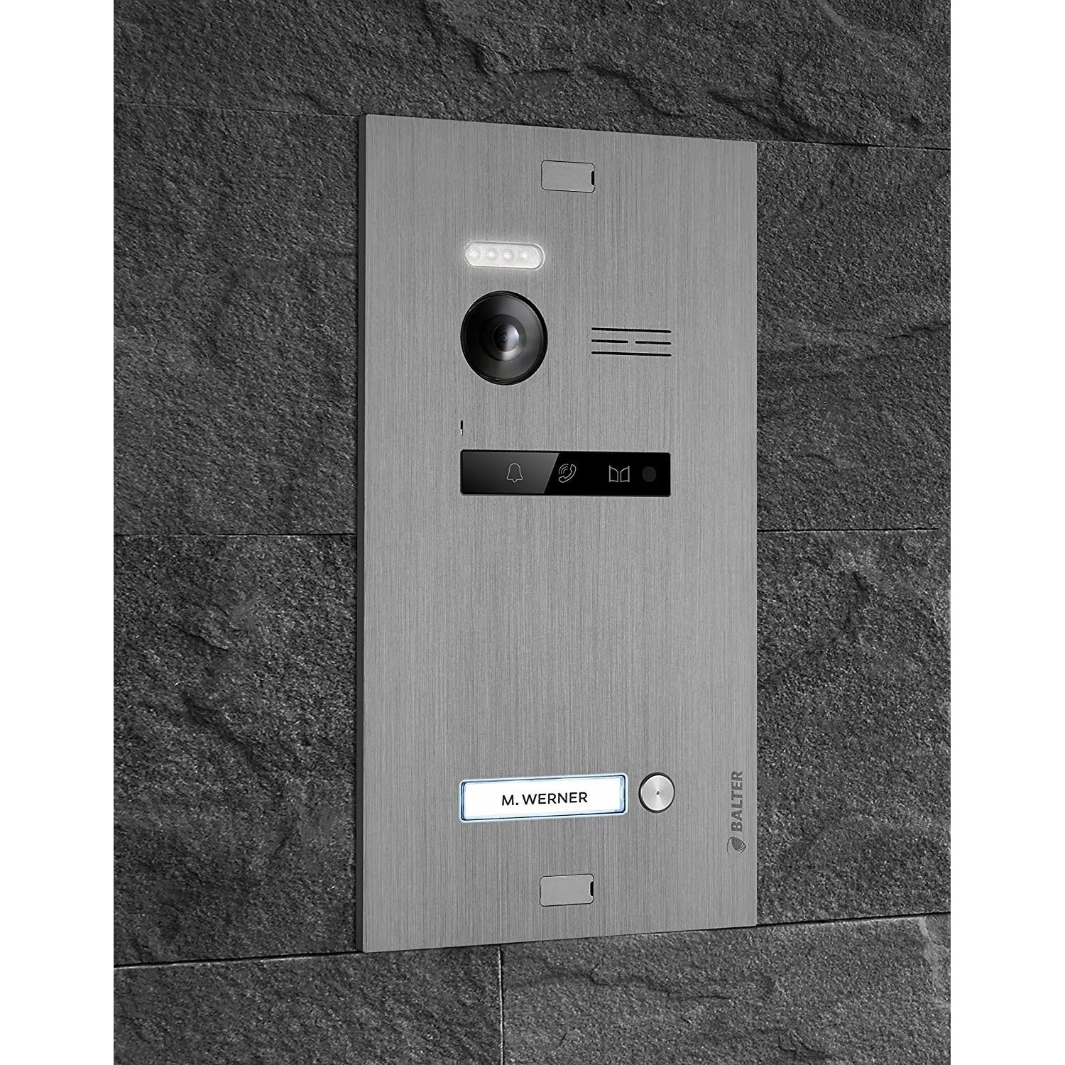 Balter EVO Video-Türsprechanlage für Einfamilienhaus mit 2x 7 Zoll Monitor Silber-Schwarz_3