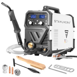 STAHLWERK MIG MAG 200 ST PLUS Schweißgerät mit Zubehör. Schutzgas-Schweißgerät für MIG MAG, Lift-TIG und Elektroden-Schweißen.