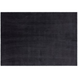 Rechteckiger, graphitfarbener Lalee Kurzflorteppich Velluto, 160x230 cm.