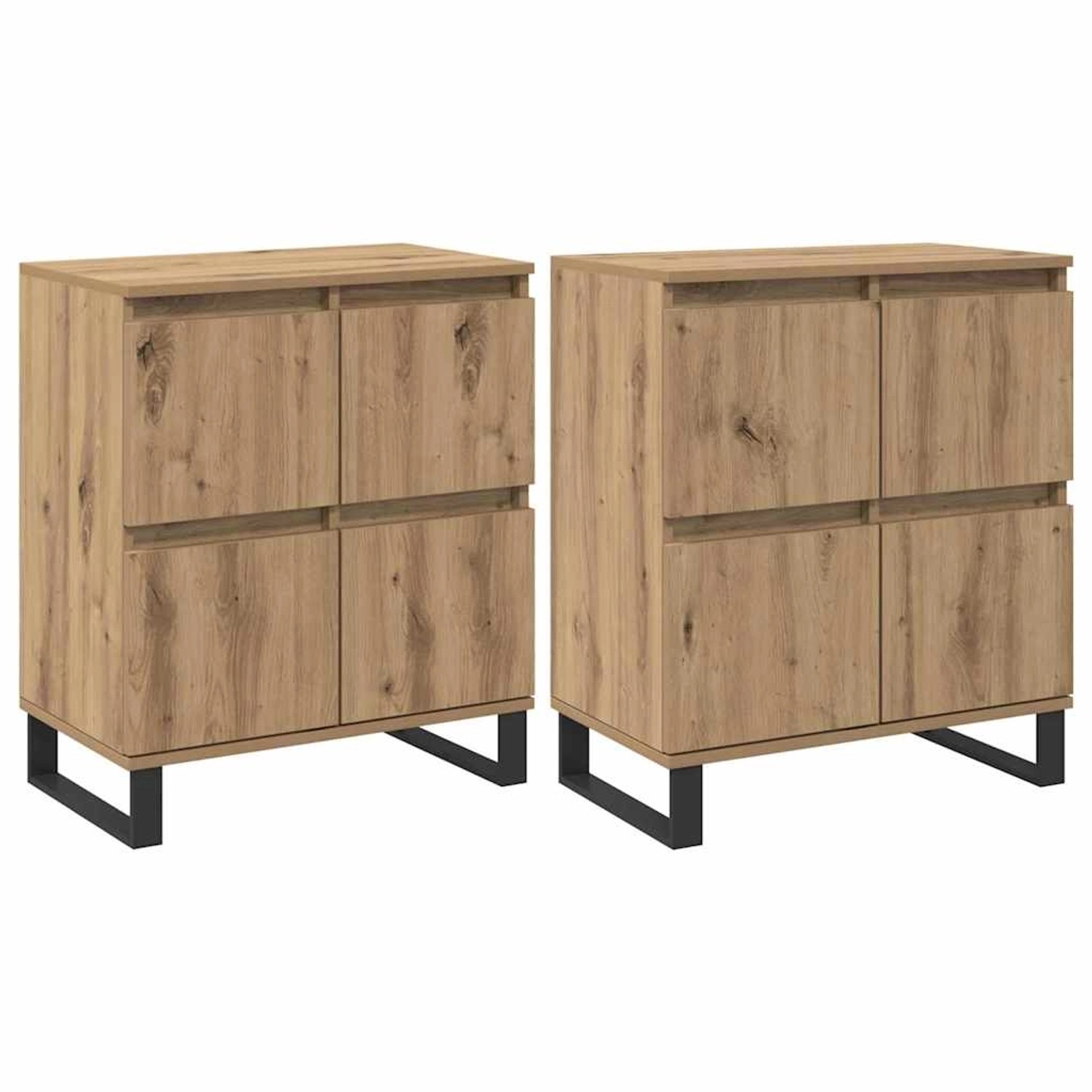 vidaXL Sideboards 2 Stk Artisan-Eiche 120 x 35 x 70 cm Holzwerkstoff 339454 günstig online kaufen