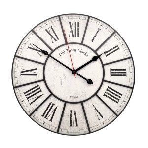 Wall-Art Wanduhr Klassisch Römische Zahlen Ø 40 cm Schwarz-Weiß