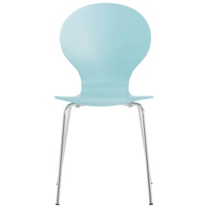 DELUKE Besucherstuhl ATHENS Holz Hellblau 43x45x86cm Konferenzstuhl Wartezimmerstuhl Bürostuhl