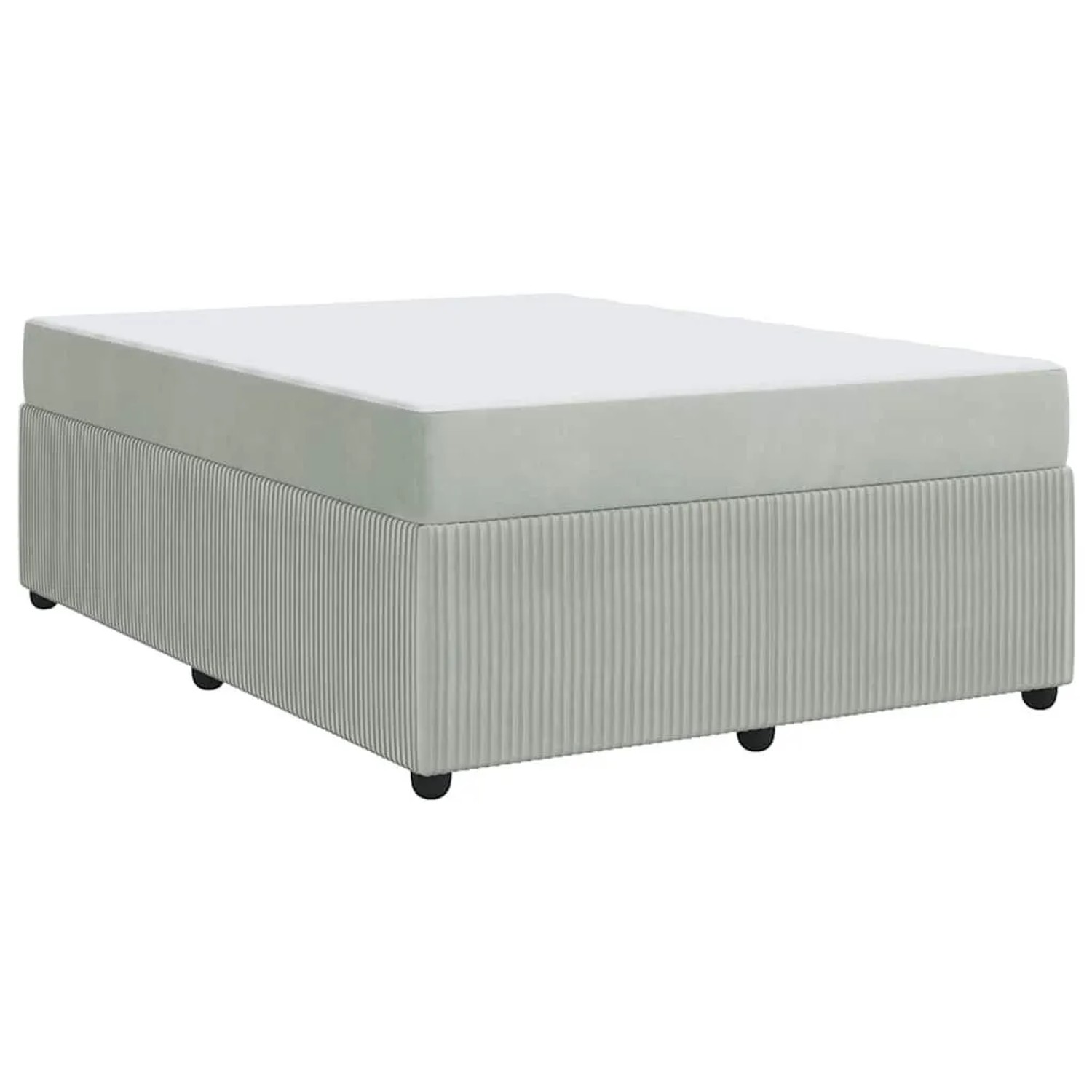 vidaXL Bettrahmen mit Matratze Hellgrau 140 x 200 cm Stoff 3398399