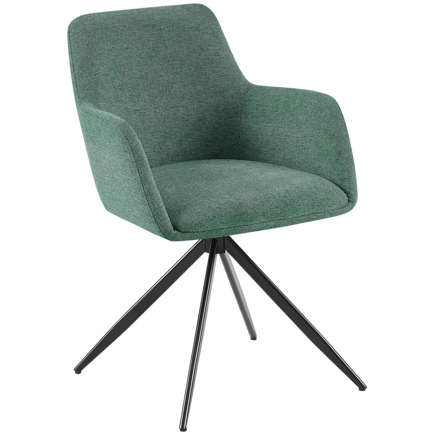 DELUKE Esszimmerstuhl PELON Stoff Grünfarbig 56x62x81cm Essstühle Esszimmerstühle Küchenstühle Wohnzimmerstühle