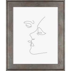 MDF-Bilderrahmen Venezia in Silber, 21x29,7 cm, mit Grafikdruck. Wechselrahmen für Fotos und Bilder.