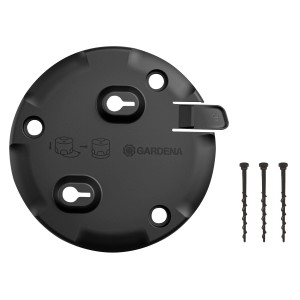 Gardena AquaPrecise Anschlussplatte für oberirdische Installation mit Schrauben.