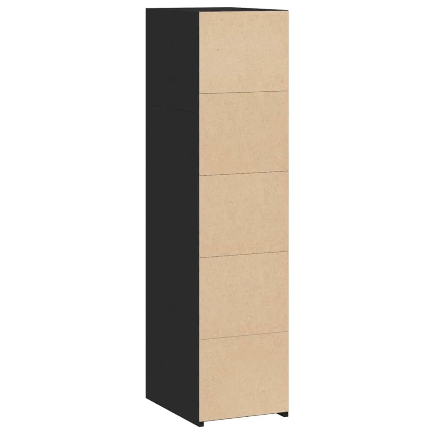 vidaXL Highboard, schwarz, 30x41x124 cm, Holzwerkstoff. Sideboard mit fünf Fächern.