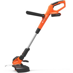 Yard Force Akku-Rasentrimmer LT C25 mit Akku und Ladegerät, orange/schwarz.