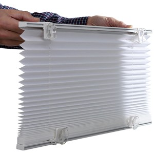 Gardinia Dachfenster-Plissee, 47,3x100 cm, weiß, mit Saugnäpfen zur einfachen Montage.