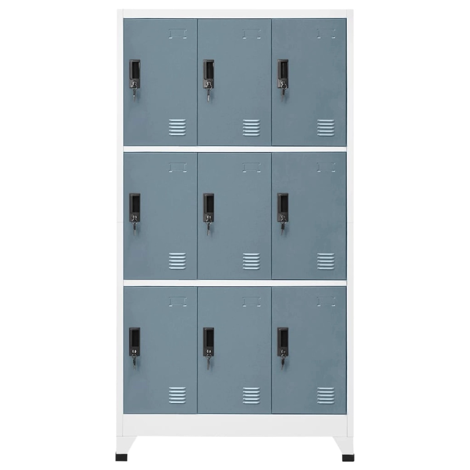 vidaXL Schließfachschrank Hellgrau und Dunkelgrau 90x45x180 cm Stahl Modell 2