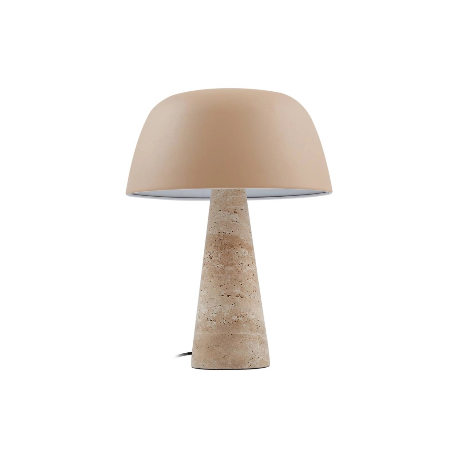 Lindby Tischlampe Magritt Modern in Creme aus Stein 1-flammig E27 Wohnzimmerleuchte