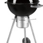 Schwarzer Jamestown Kugelgrill Brock Ø 47 cm mit Deckelthermometer und Rollen.