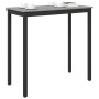 Hoher, rechteckiger vidaXL Esstisch aus grauem Holzwerkstoff mit schwarzen Metallbeinen. Modernes Design.