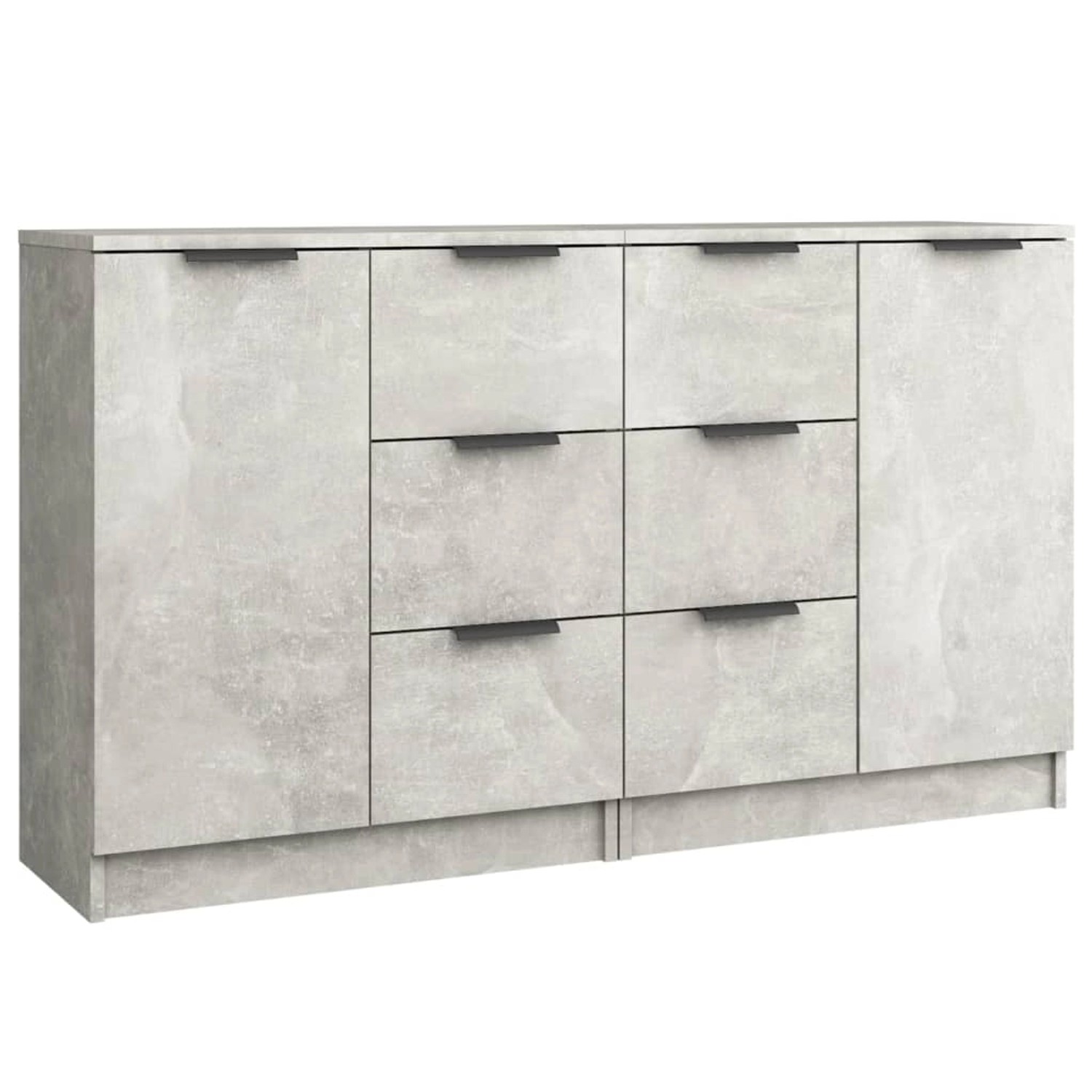 vidaXL Sideboards 2 Stk Betongrau 60x30x70 cm Holzwerkstoff 3115791 günstig online kaufen