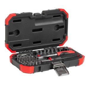 Gedore red Bit-Satz R33003040 im Koffer, 40-teilig. Bits, Knarre, Schraubendreher und Steckschlüssel.