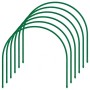 6er Set grüne Pflanztunnel Bögen aus beschichtetem Metall für Beet und Gewächshaus.