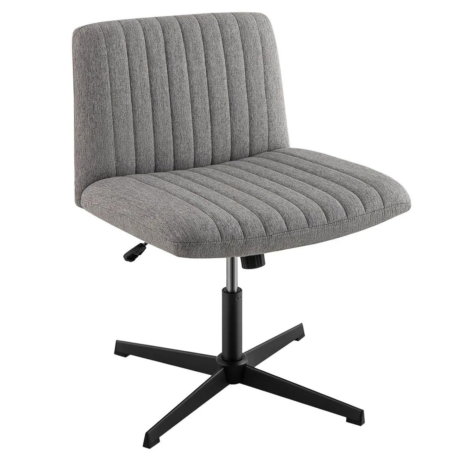 Costway Drehstuhl Ohne Armlehnen Höhenverstellbar Wippfunktion Grau günstig online kaufen