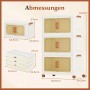 Costway Aufbewahrungsbox mit Deckel 52 L x 3 Stapelboxen Transparent_6