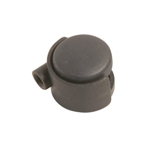 Schwarze Doppelrolle Ø 40 mm mit Rückenloch, Traglast 20 kg für Möbel.