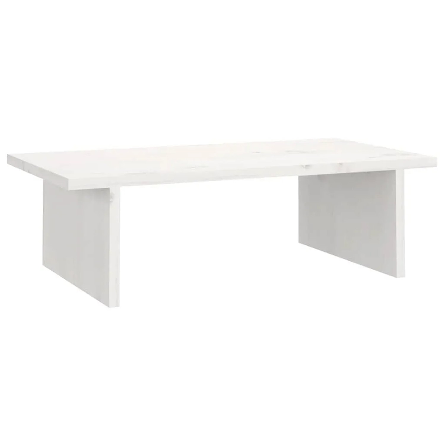 vidaXL Monitorständer Weiß 50x27x15 cm Massivholz Kiefer 813975