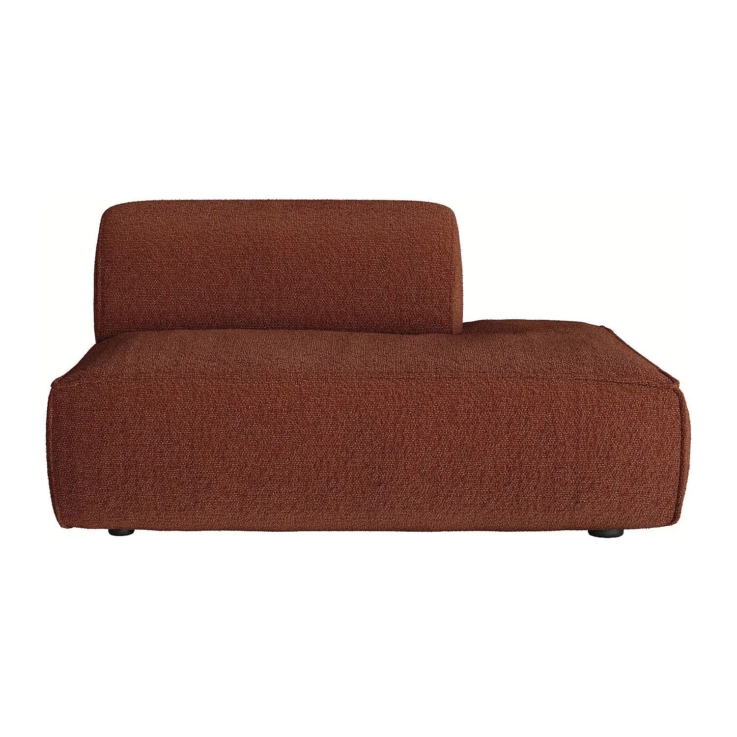 Vente-unique Recamiere Ohne Schlaffunktion Camilio Terracotta 130 cm