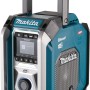 Makita Akku-Baustellenradio MR007GZ, blau-silber, mit Tragegriff, Bluetooth und DAB+ für Baustelle & Werkstatt.