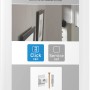 Artiteq Befestigungsset für Click Rail Bilderschiene in Weiß, inkl. Clips, Endkappen und Eckverbinder.