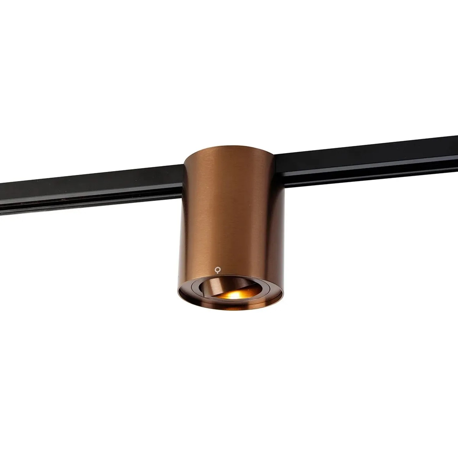 QAZQA Moderner 1-phasiger Schienenstrahler Dunkelbronze Iconic Rondoo Up