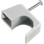 Graue Express-Schelle (10-14 mm) mit Nagel zur Kabelbefestigung, 100er-Pack.