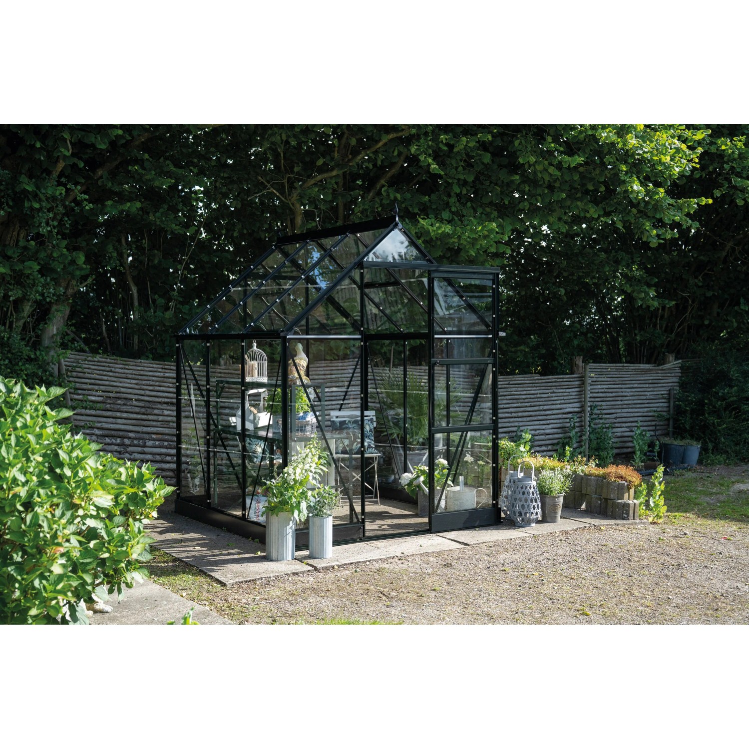 Halls Gewächshaus Icon 6 Schwarz 3,7 m² günstig online kaufen