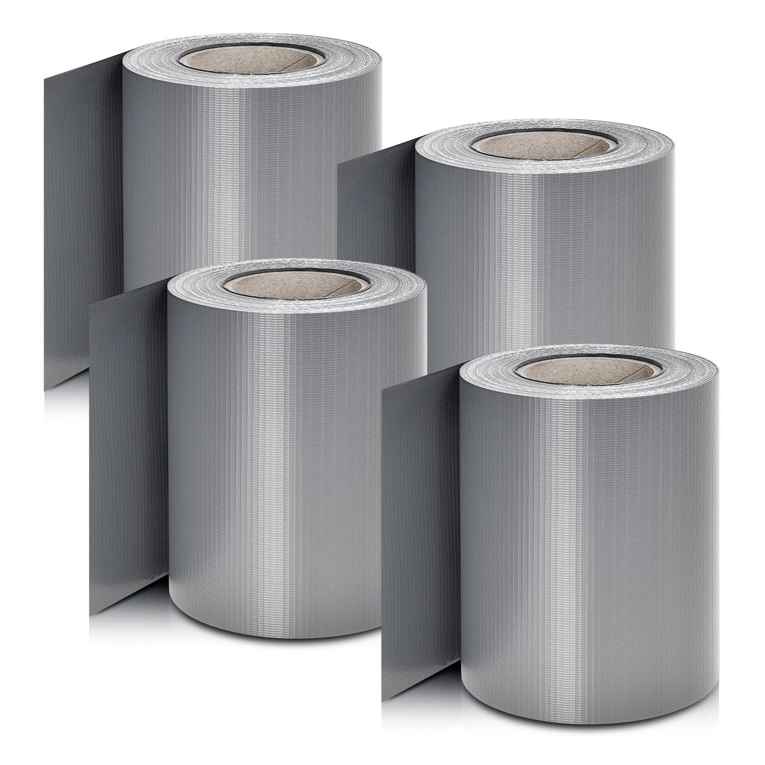 Juskys PVC Sichtschutzstreifen 4er Set Hellgrau günstig online kaufen