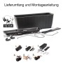 BigDean 4er Set Blumenkästen für Balkon-Geländer Rattan Optik Anthrazit Balkonkästen mit Metall Halterung und Bewässerungssystem_5