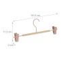 Relaxdays Hosenbügel 10er Set Lotusholz Eisen Rosa Natur Drehbar Breitenverstellbar 11,5 cm x 30,5 cm x 3 cm 60 g_4