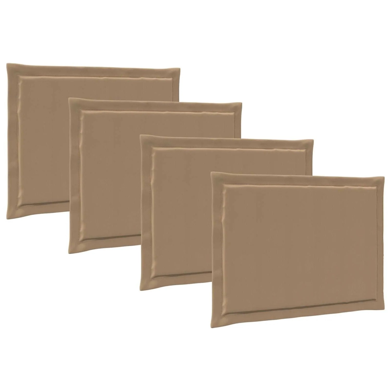 vidaXL Sitzkissen 4 Stk Taupe 47 x 36 x 2 cm Polyester 899971