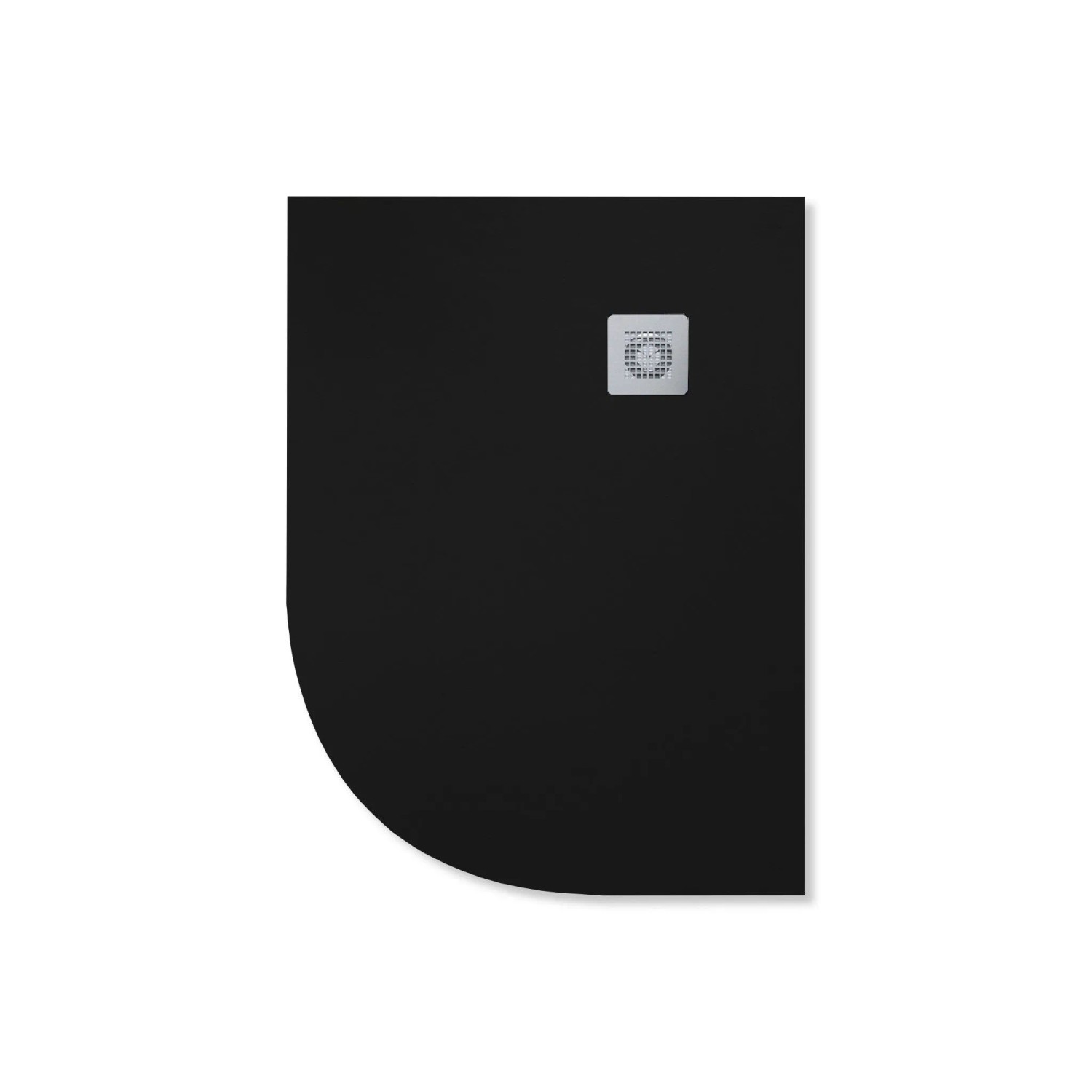 Stano Mineralguss-Duschwanne Extra Flach Curvatia Schwarz Rechter Rost 80x100cm