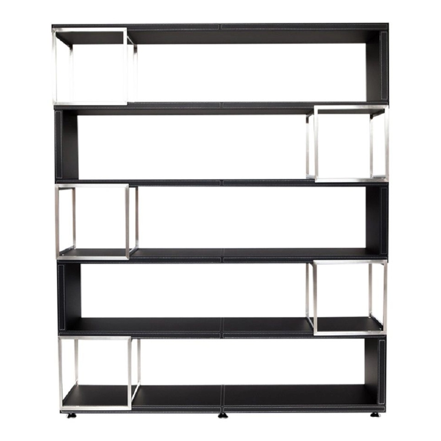 Jet-Line Aktenschrank/Regal Pavia in Schwarz  Bezogen mit Kunstleder 220x18 günstig online kaufen