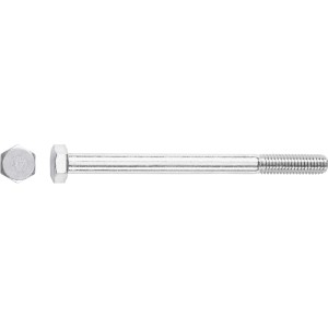 Verzinkte LUX Maschinenschraube M10 x 100 mm mit Teilgewinde, 50 Stück.