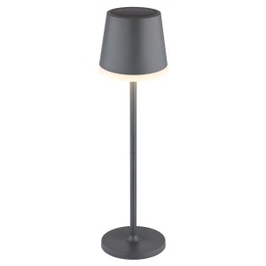 Globo Solarleuchte aus Metall, 41 cm, in Anthrazit-Matt. Dekorative Außenleuchte.