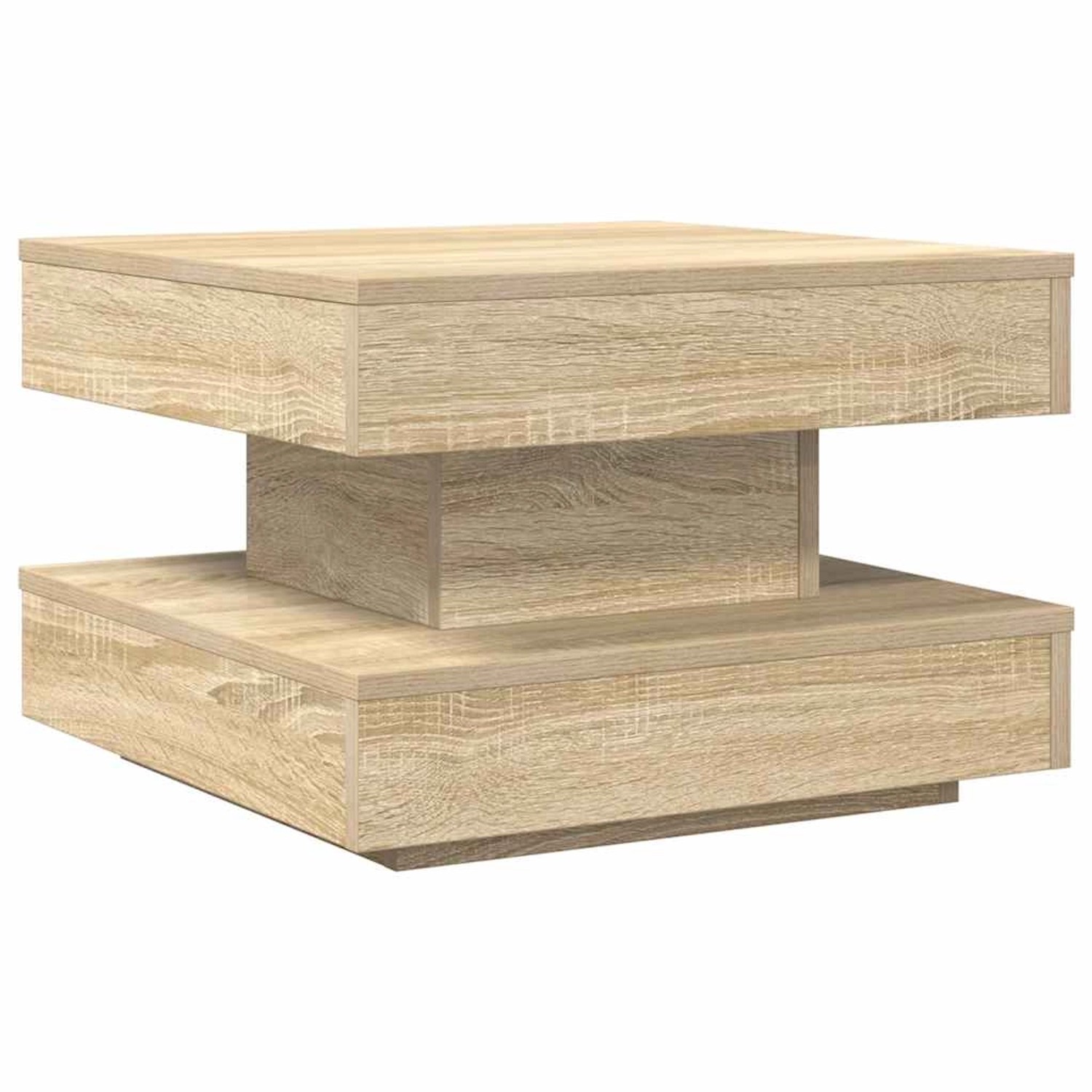 vidaXL Couchtisch 360-Grad Drehbar Sonoma-Eiche 50x50x34,5 cm 858472 günstig online kaufen