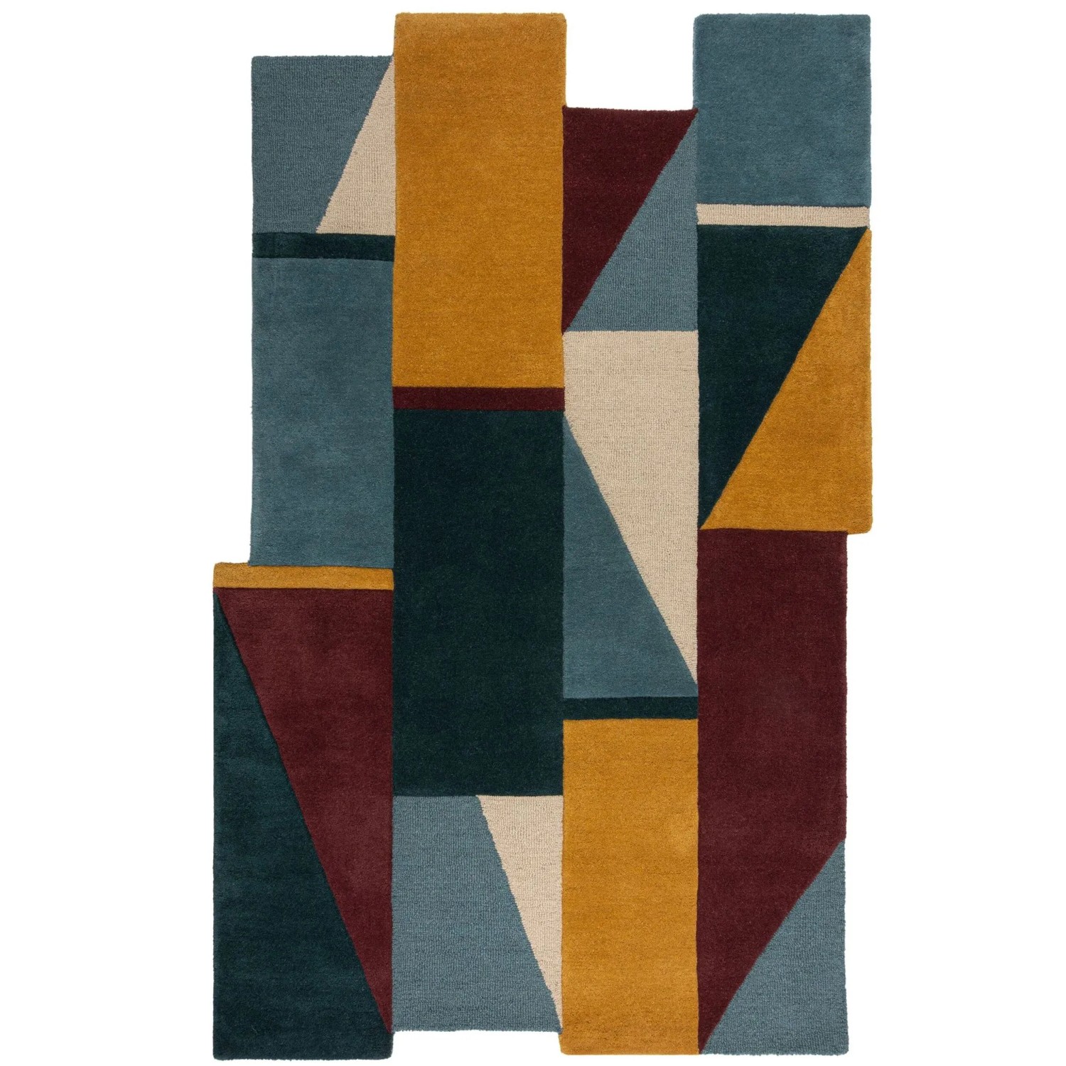Flair Rugs Wollteppich Shuffle Shaped 120 cm x 180 cm Mehrfarbig