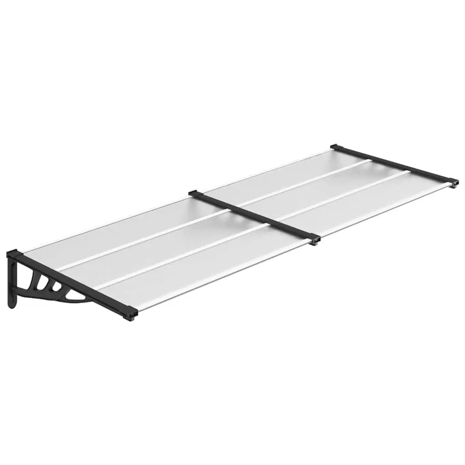 vidaXL Türvordach Schwarz und Transparent 239x90 cm Polycarbonat 153686