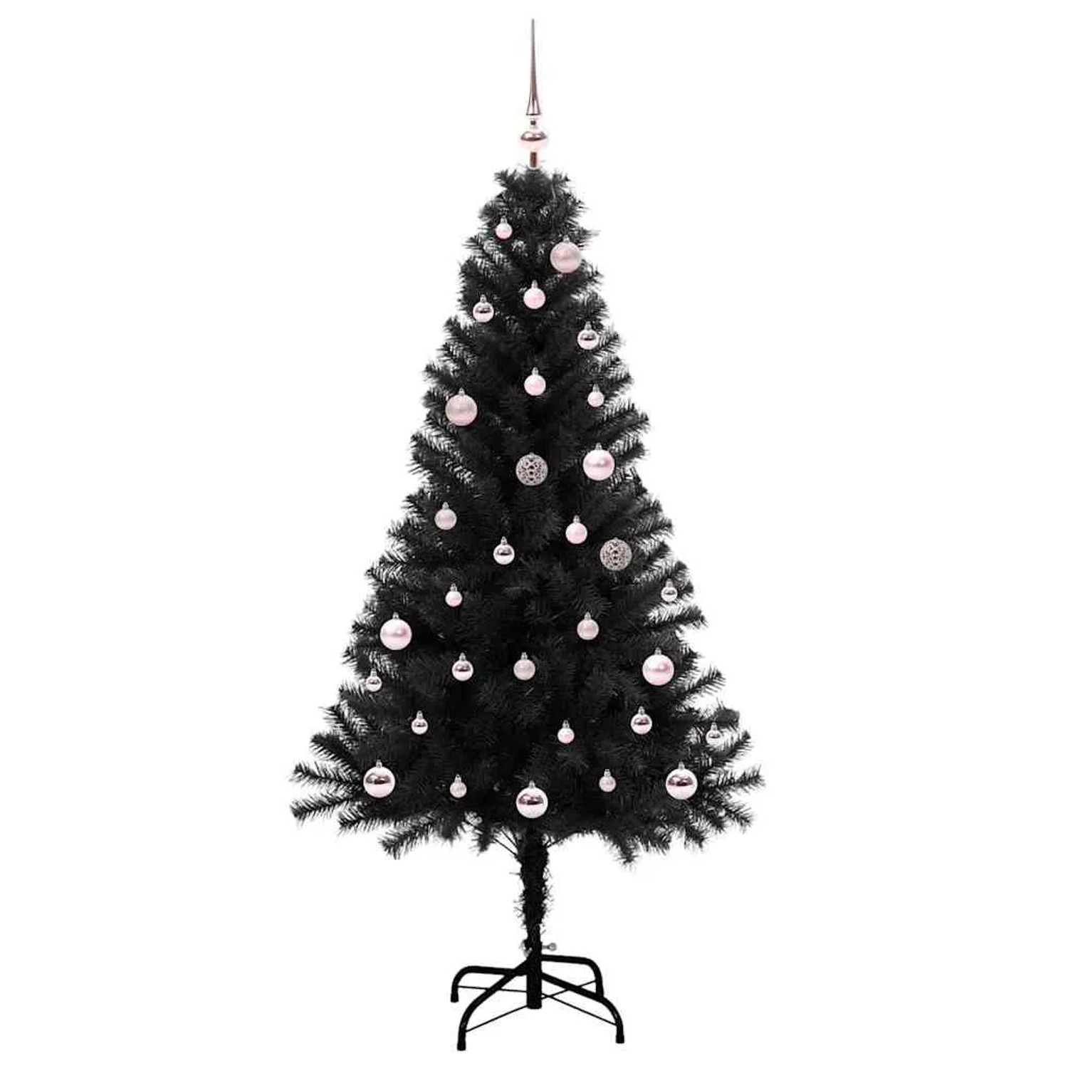 vidaXL Weihnachtsbaum mit 150 LEDs mit Ständer Schwarz 150 cm PVC 3396467