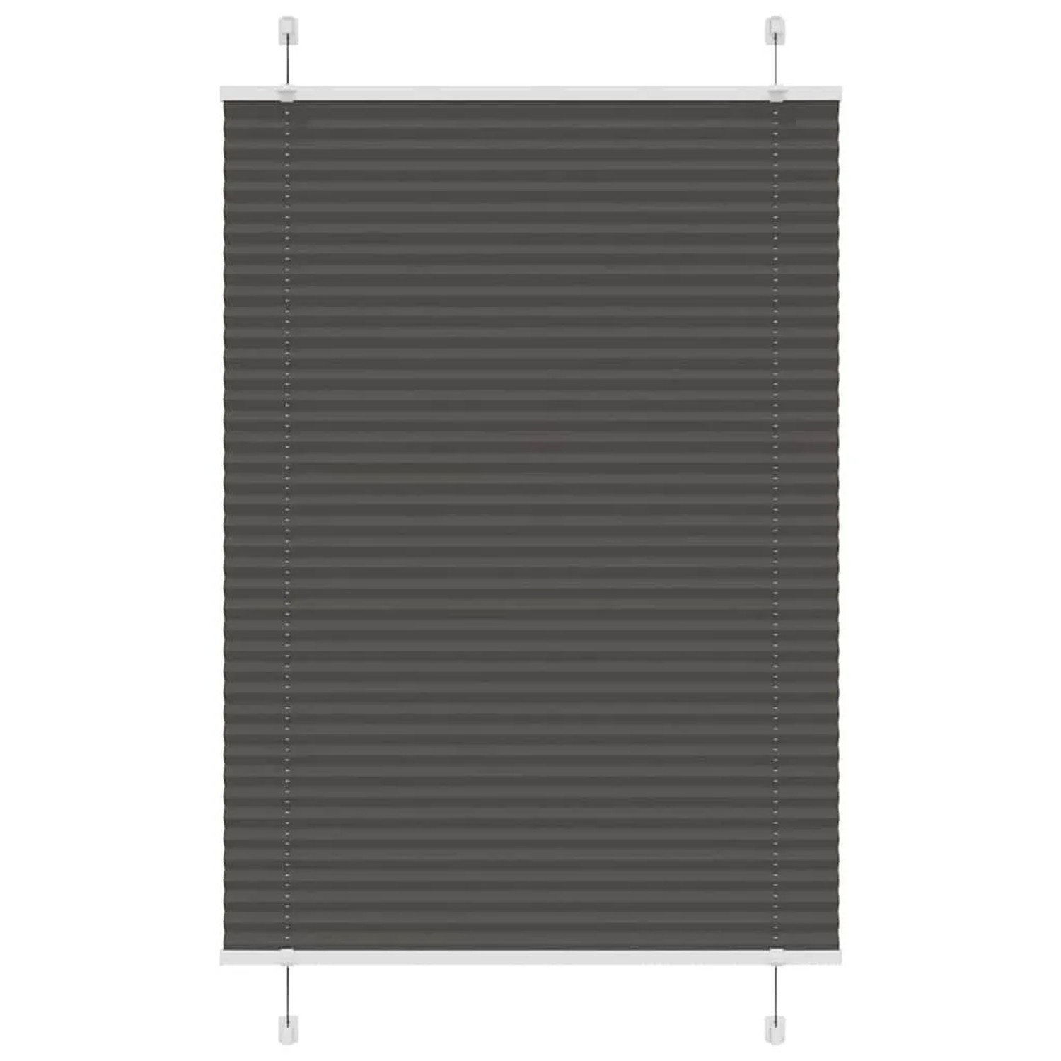 vidaXL Plissee Schwarz 85x150 cm Stoffbreite 84,4 cm Polyester 4015140 günstig online kaufen