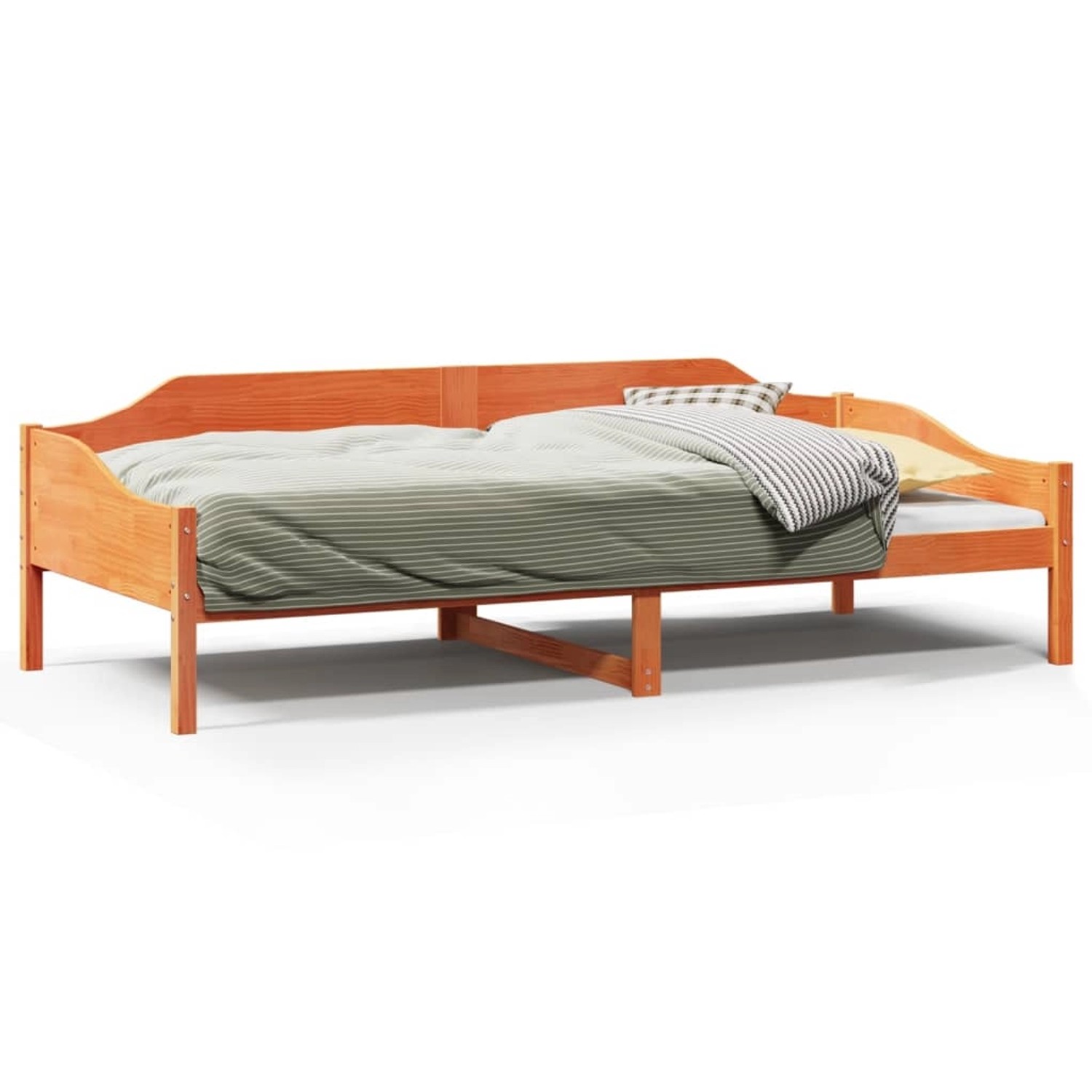 vidaXL Massivholzbett ohne Matratze Wachsbraun 90x190 cm Kiefernholz 850919 günstig online kaufen